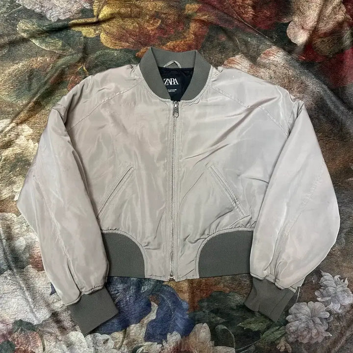 [BUNJANG] Zara Vintage Beige Bomber Jacket S / 자라 빈티지 베이지항공점퍼 S 알파인더스트리 항공점퍼 ma1 점퍼