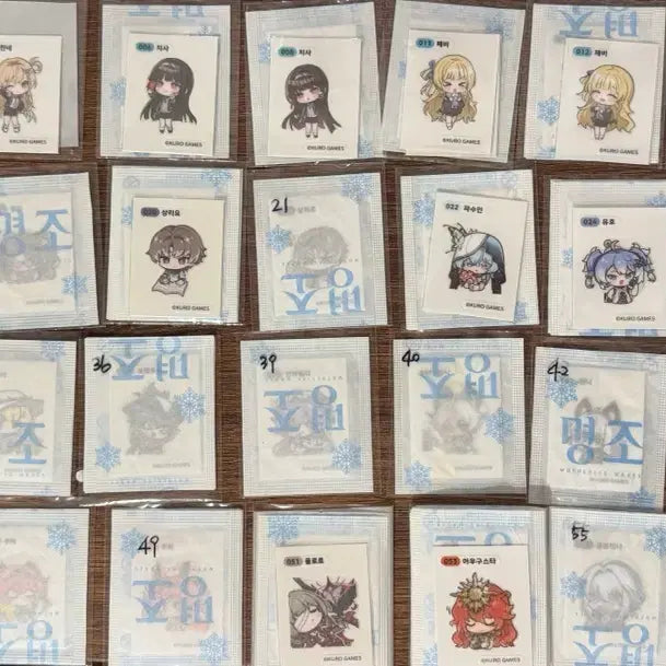 [BUNJANG] Genshin Impact Stickers Bundle Set (Includes Jean and Wanderer) / 명조 띠부씰 36종 일괄판매(젠니. 방랑자포함)