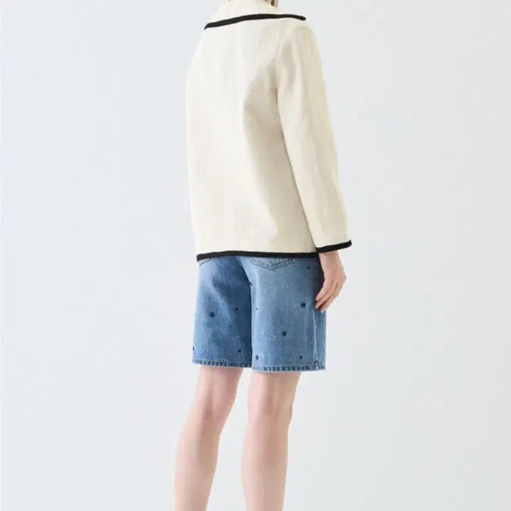 [BUNJANG] Lanvin Collection Linen Blend Crystal Trimmed Jacket / 랑방컬렉션  린넨 블렌드 크리스탈 트리밍 자켓