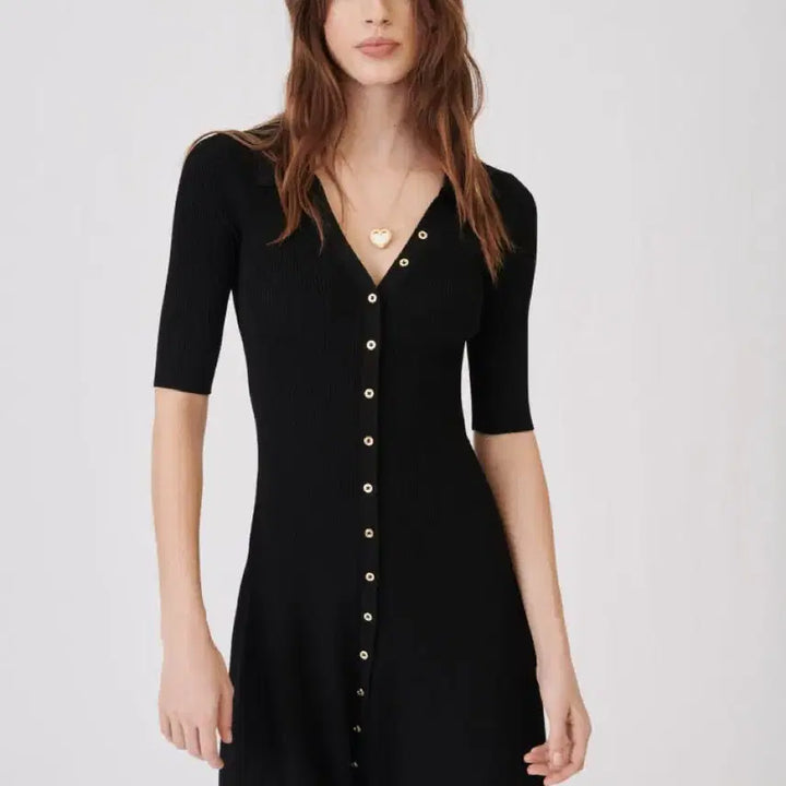 [BUNJANG] Maje Button-Down Knit Dress / 기간할인. Maje 마쥬 버튼다운 니트원피스