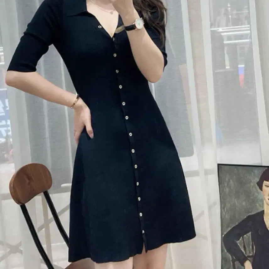 [BUNJANG] Maje Button-Down Knit Dress / 기간할인. Maje 마쥬 버튼다운 니트원피스