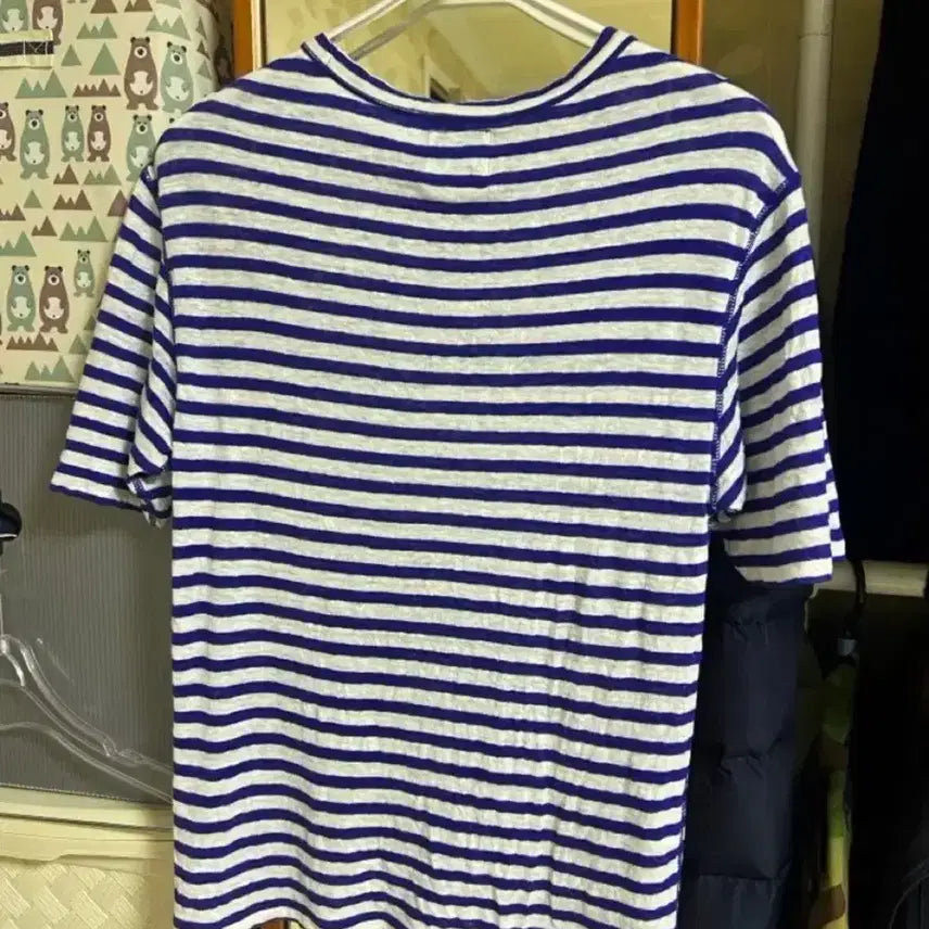 [BUNJANG] Drakes Linen Stripe T-shirt Size 40 / 드레익스 Drakes Linen Stripe T-shirt 40