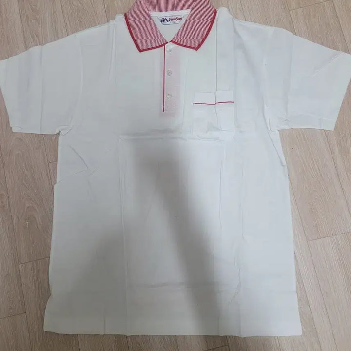 [BUNJANG] Sinsan White PK Short Sleeve T-shirt / 신산 화이트 PK 반팔 티셔츠