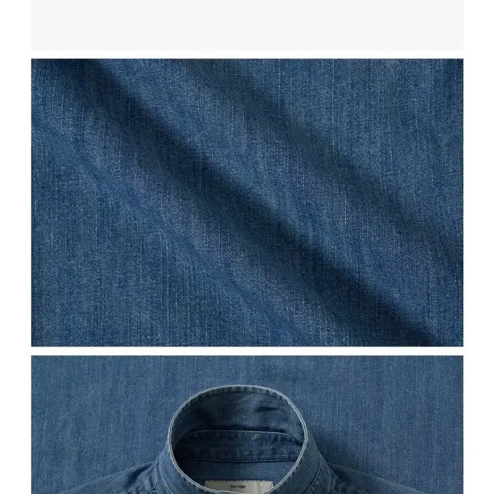 [BUNJANG] Pottery Denim Shirt Mid Blue Size 2 / (새상품) 포터리 데님셔츠 미드블루 2사이즈