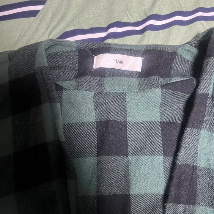 [BUNJANG] 11am Green &amp; Black Check Robe / 11am 잠옷 로브