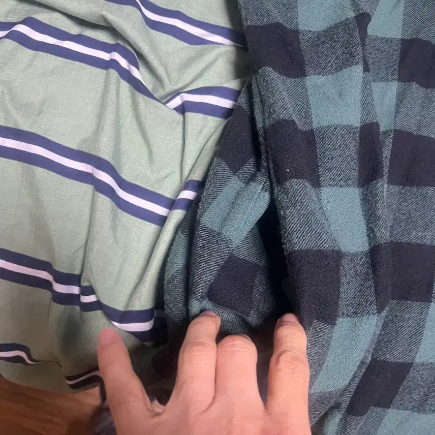 [BUNJANG] 11am Green &amp; Black Check Robe / 11am 잠옷 로브