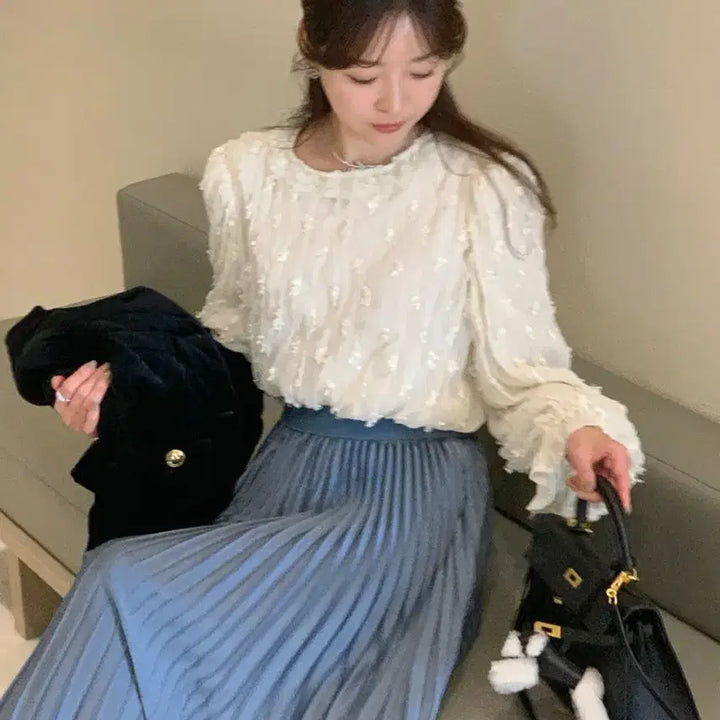[BUNJANG] Byssiny Somssom Blouse / [새상품] 바이씨니 제작 솜솜 블라우스