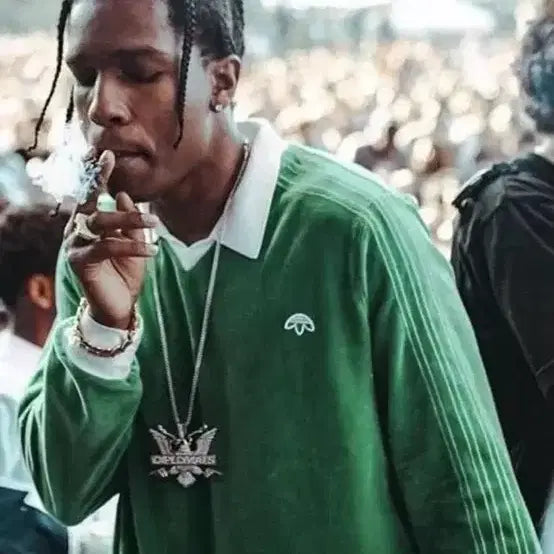 [BUNJANG] Adidas x Alexander Wang Velour Track Jacket - Deep Green (ASAP Rocky) / (희귀) 아디다스X알렉산더왕 벨루어 그린