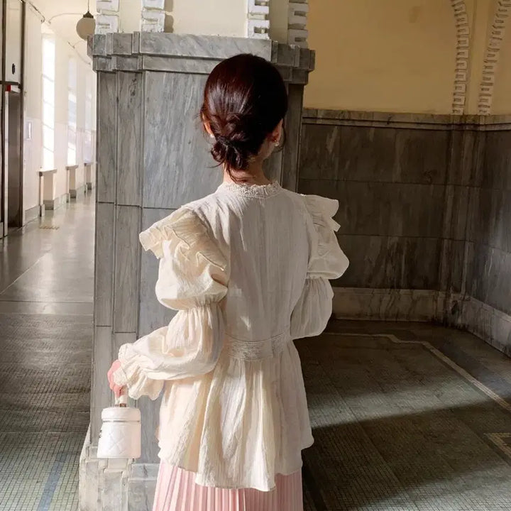 [BUNJANG] Byssiny Jane Frill Blouse / [새상품] 바이씨니 제인 프릴 블라우스