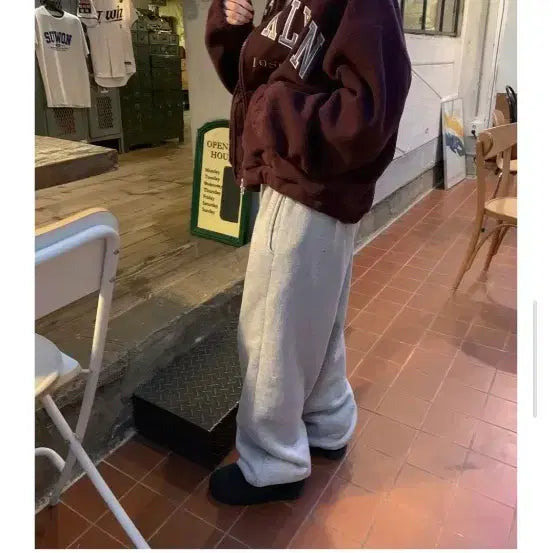 [BUNJANG] Monrf Burgundy Fleece Zip-Up Jacket / monrf 모너프 후리스 집업