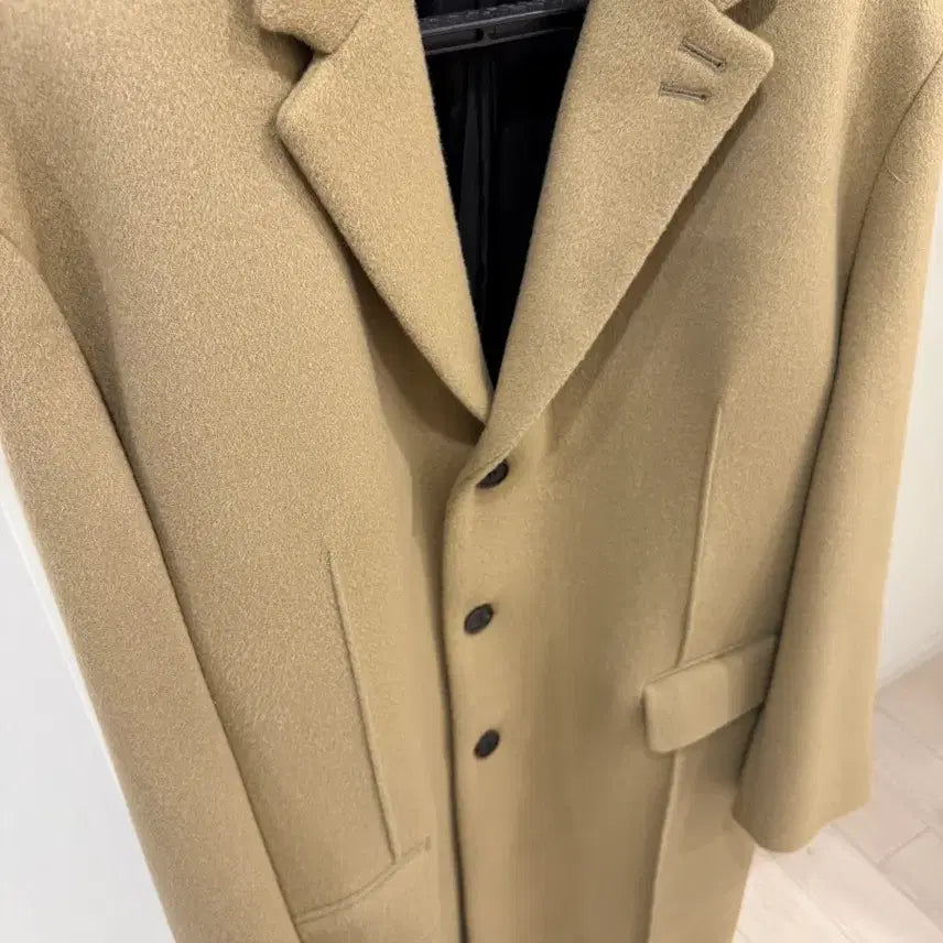 [BUNJANG] STU 3-Button Oversized Camel Coat / [L] STU 3버튼 오버핏 카멜코트