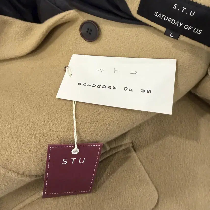 [BUNJANG] STU 3-Button Oversized Camel Coat / [L] STU 3버튼 오버핏 카멜코트