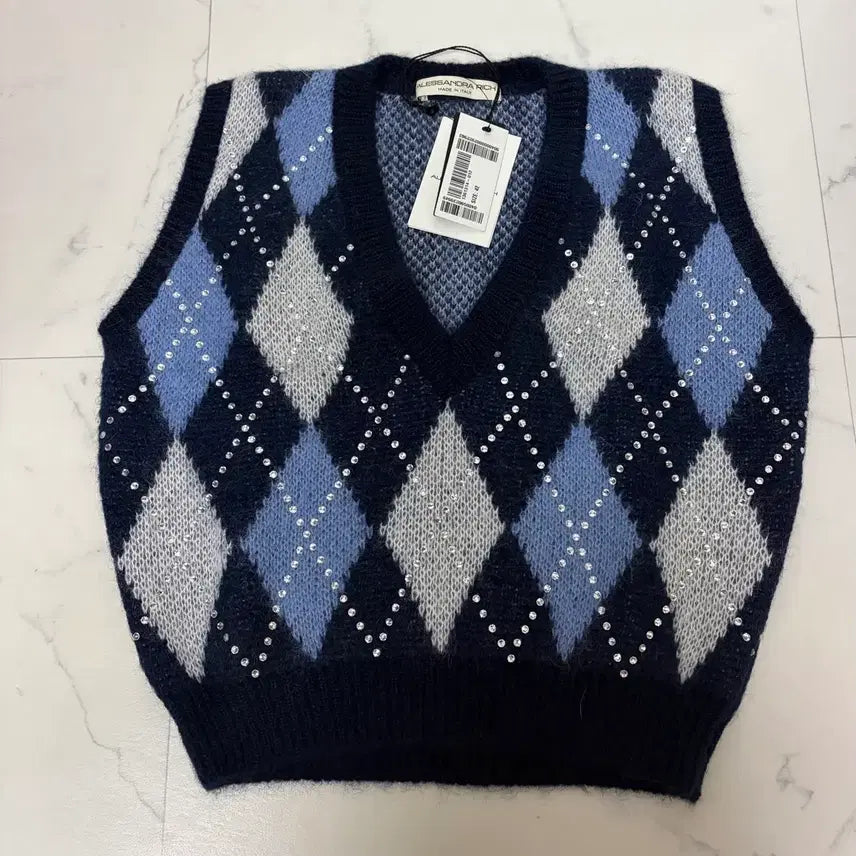 [BUNJANG] Alexandra Rich Argyle Vest / 알렉산드라리치 아가일베스트it42