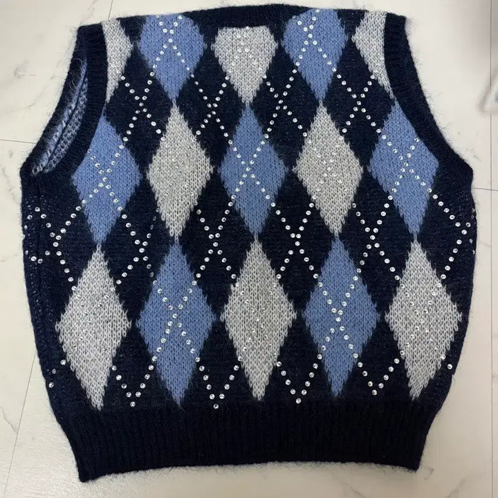 [BUNJANG] Alexandra Rich Argyle Vest / 알렉산드라리치 아가일베스트it42