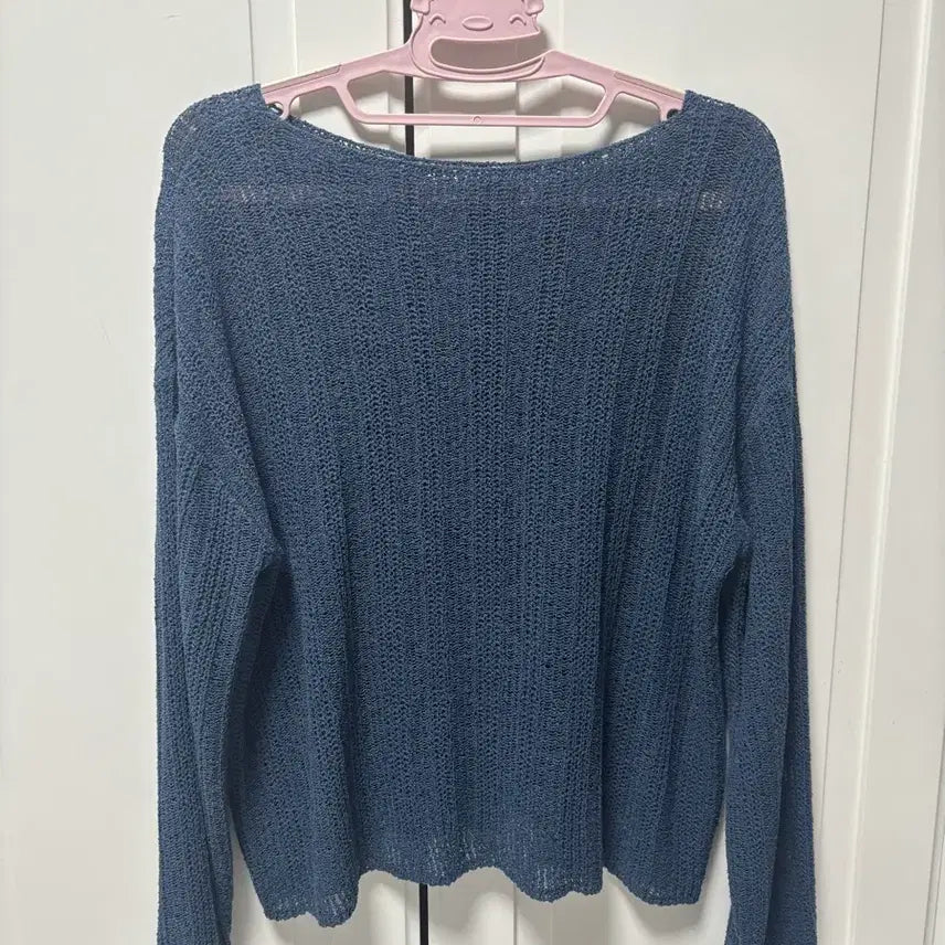 [SOLD OUT] 네이비 시스루 니트 긴팔