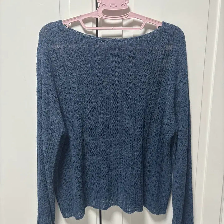 [SOLD OUT] 네이비 시스루 니트 긴팔