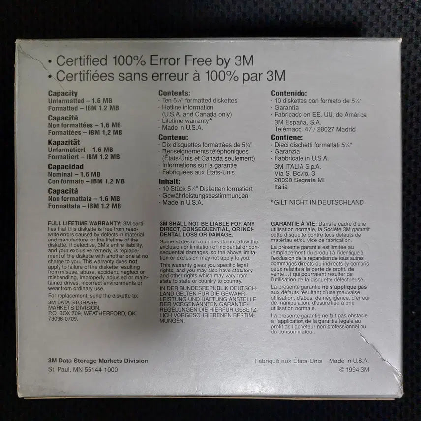 [BUNJANG] 3M 5.25-inch 1.2MB Floppy Disk / 3m 5.25인치 1.2MB 플로피 디스켓