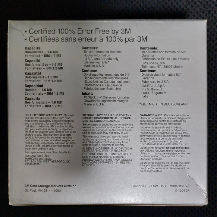 [BUNJANG] 3M 5.25-inch 1.2MB Floppy Disk / 3m 5.25인치 1.2MB 플로피 디스켓