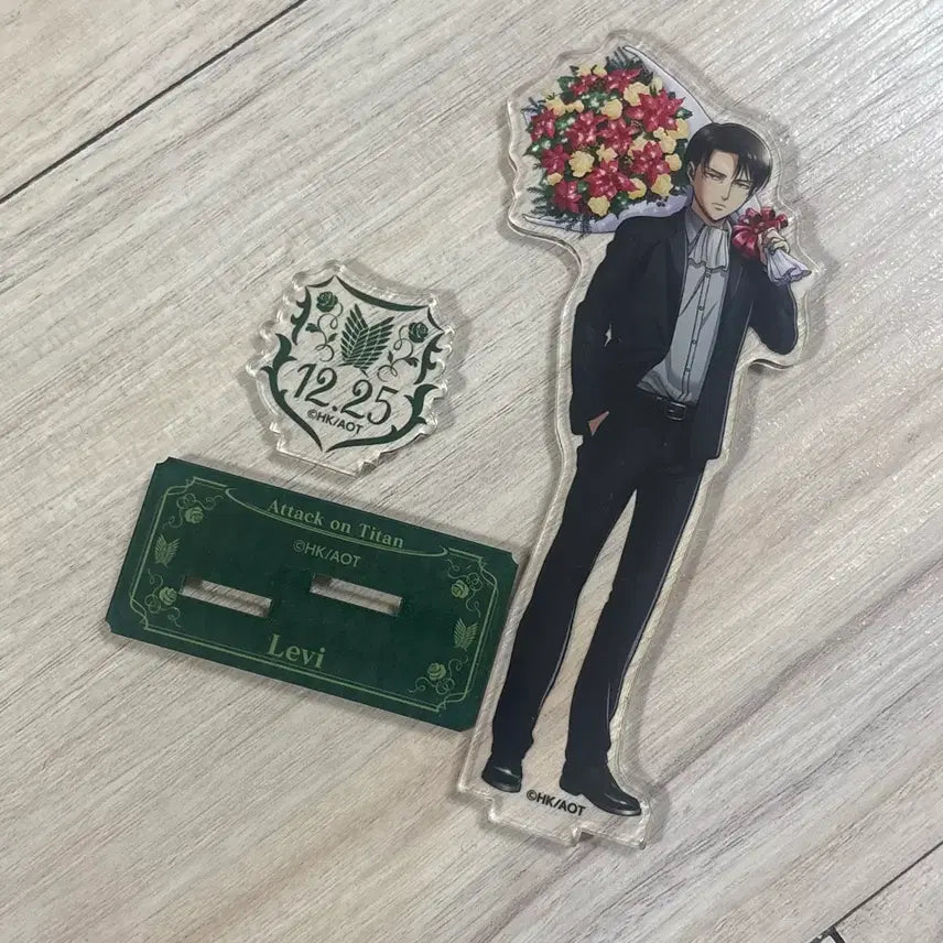 [BUNJANG] Attack on Titan Levi Birthday Flower Bouquet Acrylic Standee / 진격의 거인 진격거 리바이 생일 꽃다발 아크릴