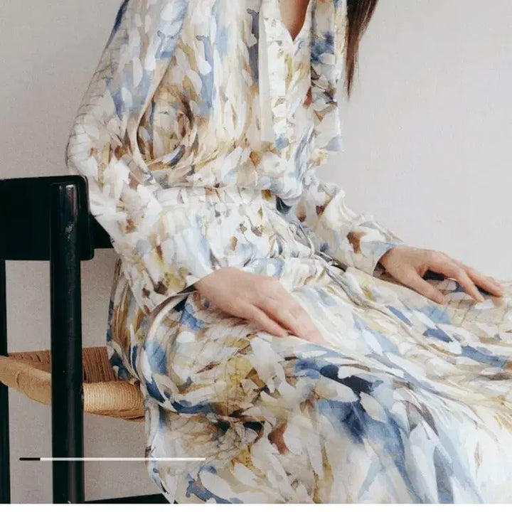 [BUNJANG] Le Vazi Printed Two-Piece Long Skirt Set / 르베아지 나염 투피스 롱 스커트 세트