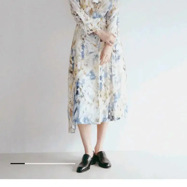 [BUNJANG] Le Vazi Printed Two-Piece Long Skirt Set / 르베아지 나염 투피스 롱 스커트 세트
