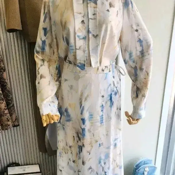 [BUNJANG] Le Vazi Printed Two-Piece Long Skirt Set / 르베아지 나염 투피스 롱 스커트 세트