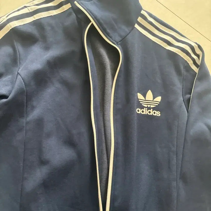 [BUNJANG] Adidas Navy Three Stripes Track Jacket Bundle Set / 아디다스 네이비 삼선 트랙저지.두개일괄90.100