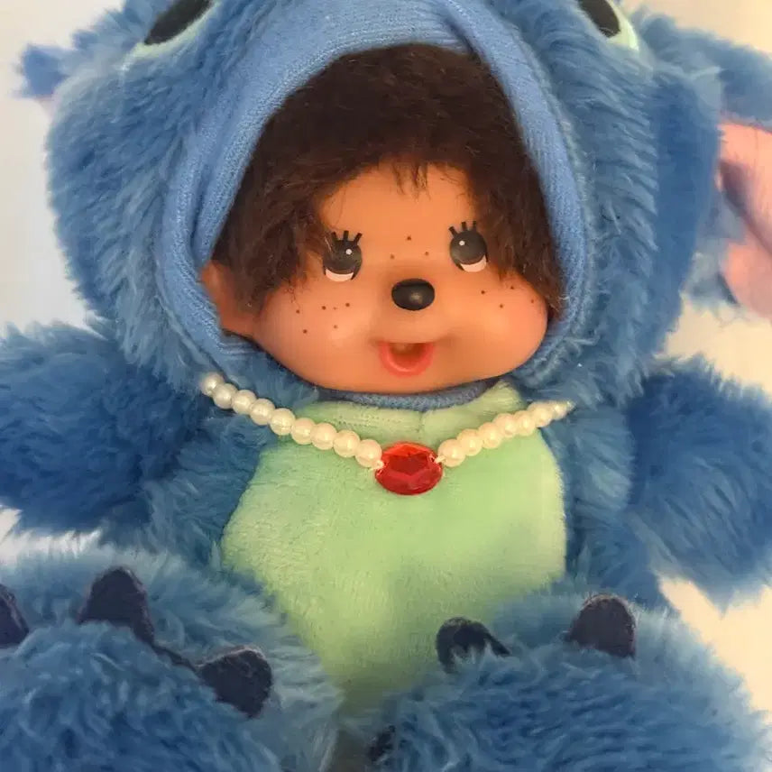 [BUNJANG] Monchhichi Stitch Costume Doll / 몬치치 인형 스티치 옷