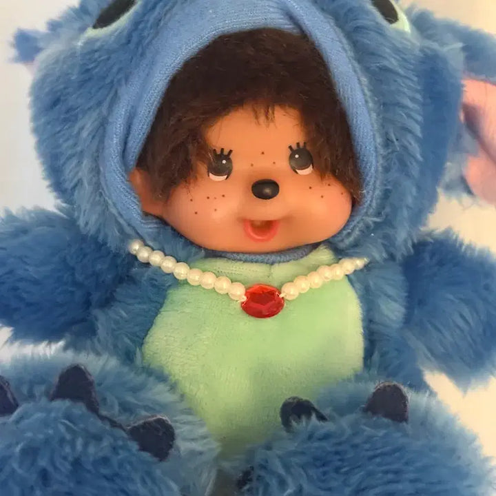 [BUNJANG] Monchhichi Stitch Costume Doll / 몬치치 인형 스티치 옷