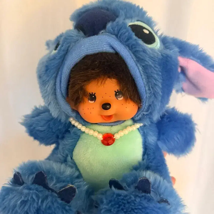[BUNJANG] Monchhichi Stitch Costume Doll / 몬치치 인형 스티치 옷