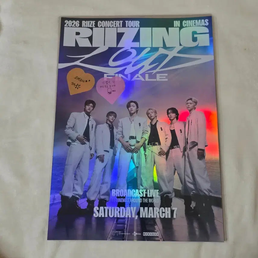 [BUNJANG] RIIZE RIIZING DAY Final in Cinema Poster Wonbin Sohee / [컨페티포함] 라이즈 라이징라우드 파이널 앙콘 시네마 포스터 원빈 소희