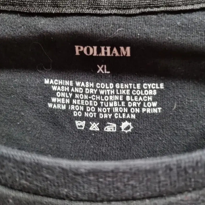 [BUNJANG] POLHAM Black Long Sleeve T-shirt XL / POLHAM 검정 긴팔 티셔츠 XL(105)