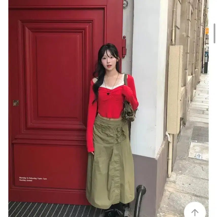 [BUNJANG] Minipoe Monet Belt Long Skirt / (새상품) 미니포에 모네 벨트 롱 스커트
