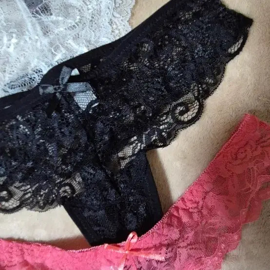 [BUNJANG] Lace Slip and Panties Bundle Set / 슬립1종+레이스 팬티3종(일괄)
