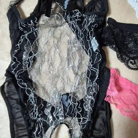 [BUNJANG] Lace Slip and Panties Bundle Set / 슬립1종+레이스 팬티3종(일괄)