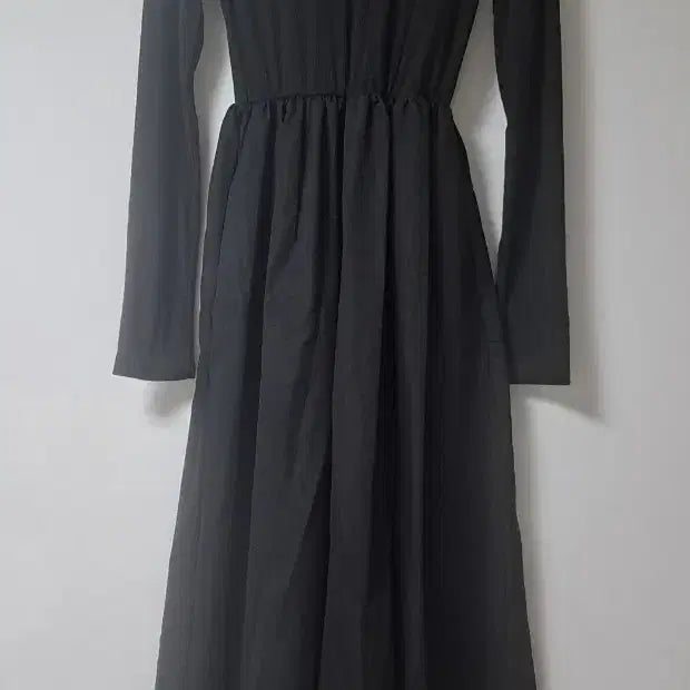 [BUNJANG] Black Zip-Up Long Dress / 블랙 집업 롱 원피스(새 제품)