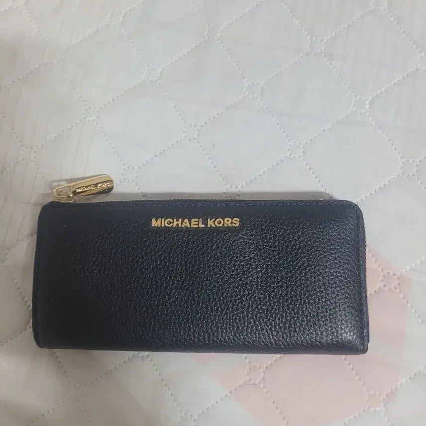[BUNJANG] Michael Kors Black Leather Long Wallet / 마이클코어스 블랙 레더 장지갑