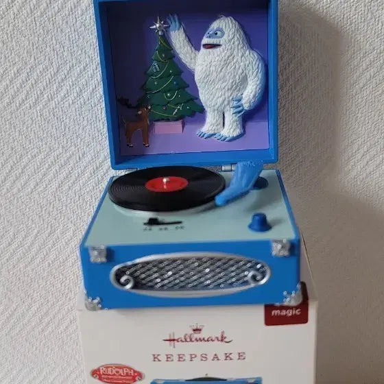 [BUNJANG] Hallmark Rudolph Turntable Sound Ornament / (희귀)(2019년홀마크) 루돌프 턴테이블 사운드 오너먼트