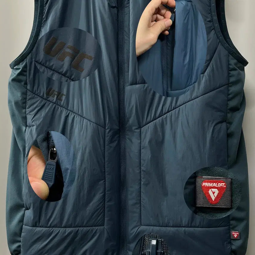 [BUNJANG] UFC PrimaLoft Guard Regular Fit Padded Vest Jacket / UFC 프리마로프트 가드 레귤러핏 패딩 베스트 자켓