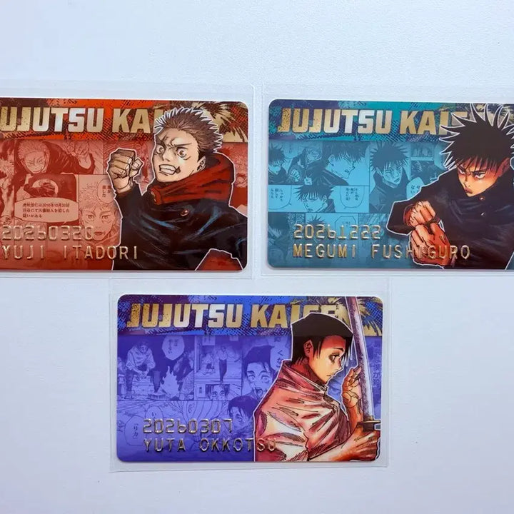 [BUNJANG] Jujutsu Kaisen 2026 Birthday Card Bundle / [무료배송] 주술회전 2026 생일카드: 유지,메구미,유타 일괄
