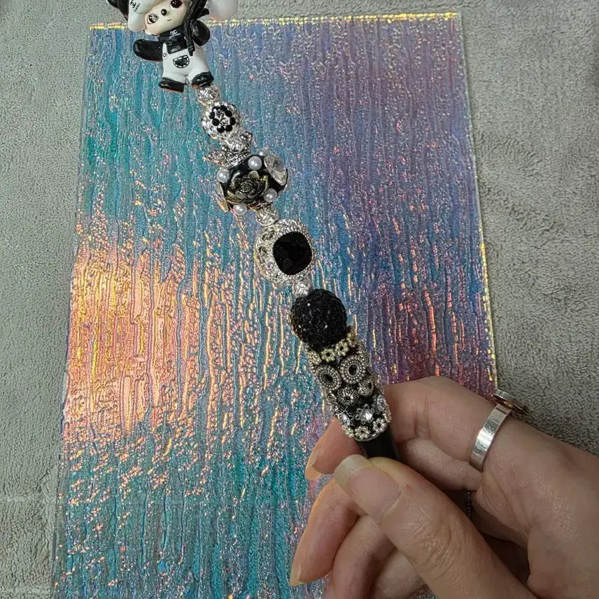 [BUNJANG] Handmade Black and White Bear Pen / 핸드메이드볼꾸