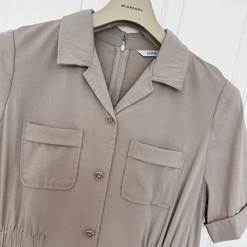 [BUNJANG] Clovis Shirt Dress / clovis 셔츠형 바스락원피스