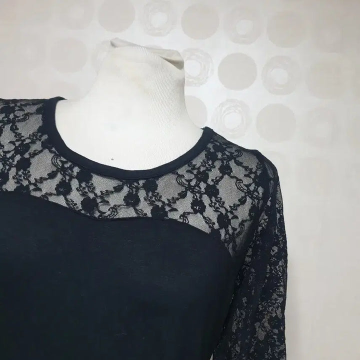 [BUNJANG] Black T-shirt Set / 블랙티셔츠55/레이스티55/티셔츠55