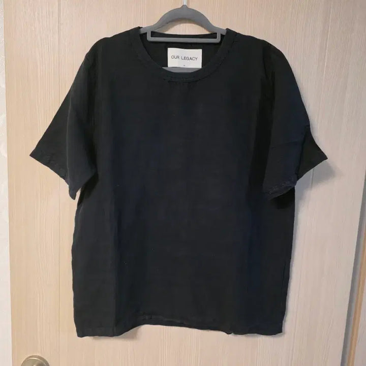 [BUNJANG] Our Legacy Linen Short Sleeve T-Shirt / [정품 ]Our Legacy 블랙 린넨 반팔 티셔츠 46  M