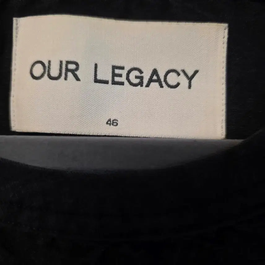 [BUNJANG] Our Legacy Linen Short Sleeve T-Shirt / [정품 ]Our Legacy 블랙 린넨 반팔 티셔츠 46  M