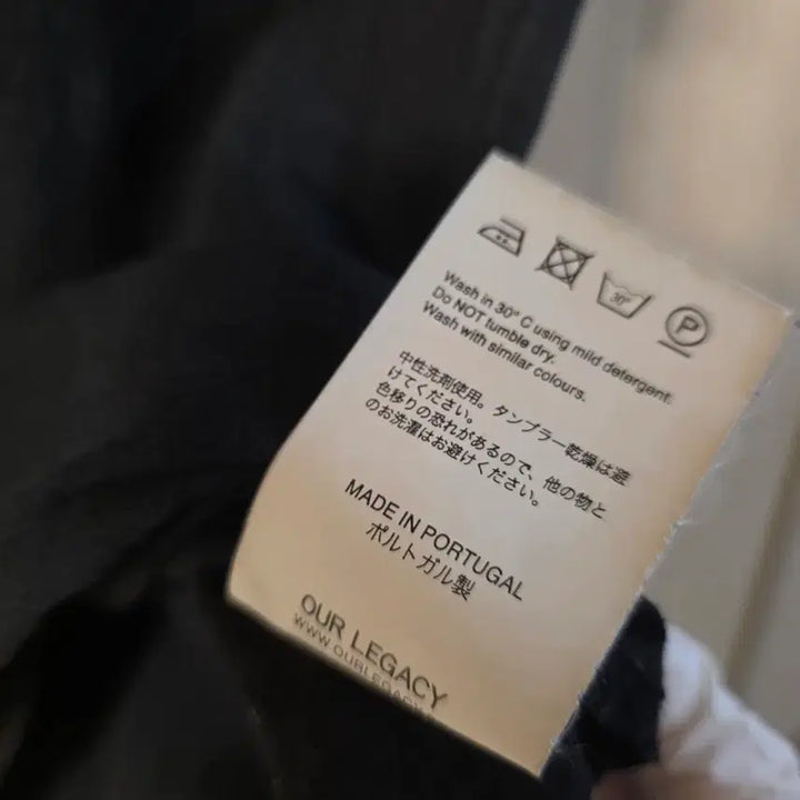 [BUNJANG] Our Legacy Linen Short Sleeve T-Shirt / [정품 ]Our Legacy 블랙 린넨 반팔 티셔츠 46  M