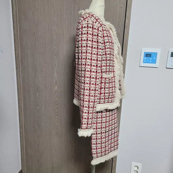 [BUNJANG] Dint Tweed Two-Piece Set (Jacket + Skirt) / 딘트 트위드 투피스 세트 (자켓+스커트)