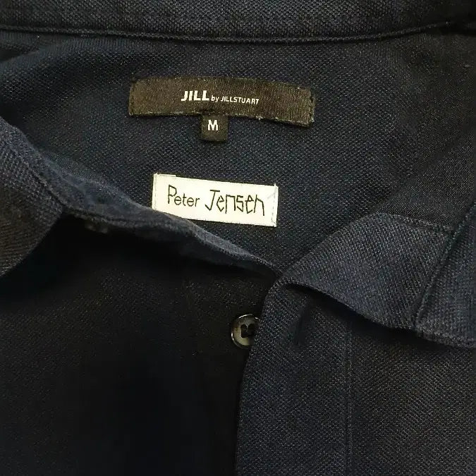 [BUNJANG] JILLSTUART Navy Polo Shirt (Shoulder Discoloration) - Size 100 / JILLSTUART 네이비 반팔 폴로티 어깨색바램 앞뒤 100사이즈