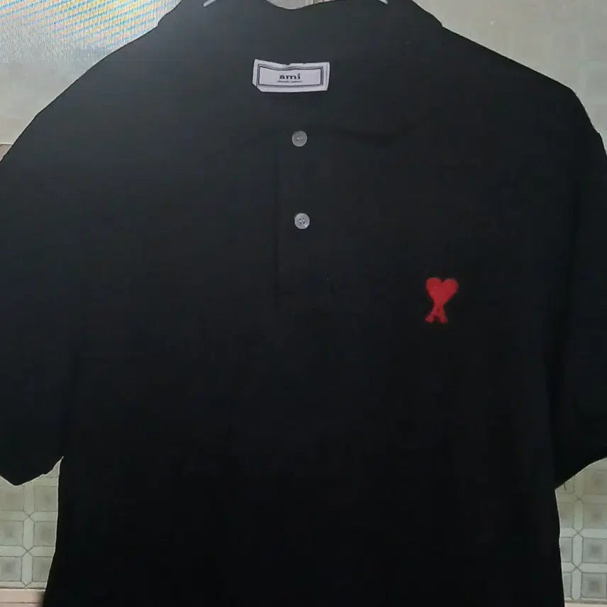 [BUNJANG] AMI Paris Cotton Short-Sleeve T-Shirt Black Size 90 / ami  아미 반팔 티셔츠 90 사이즈 (공용)