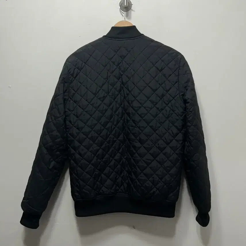 [BUNJANG] Adidas Quilted Black Bomber Jacket M / 아디다스 퀼팅 블랙 봄버 자켓 M